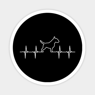 Bull Terrier Heartbeat Cute Dog Lover Design Magnet